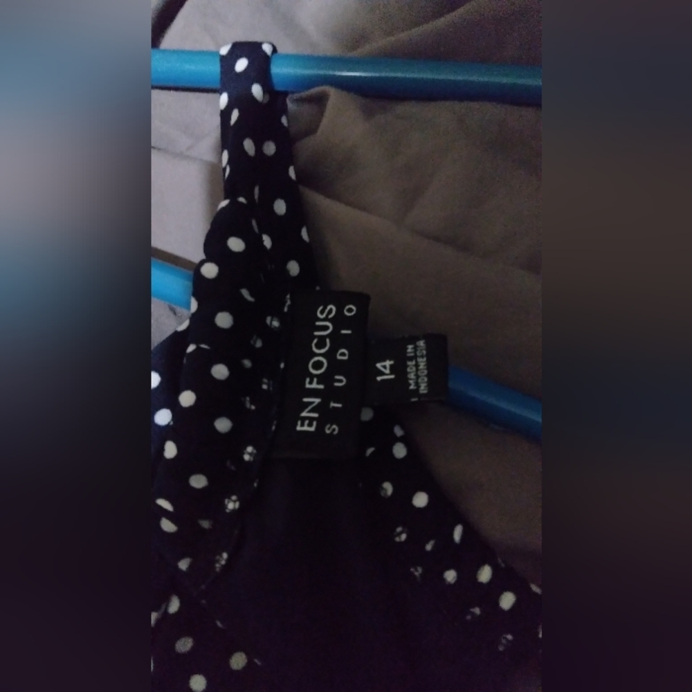 blue poka - Dot dress